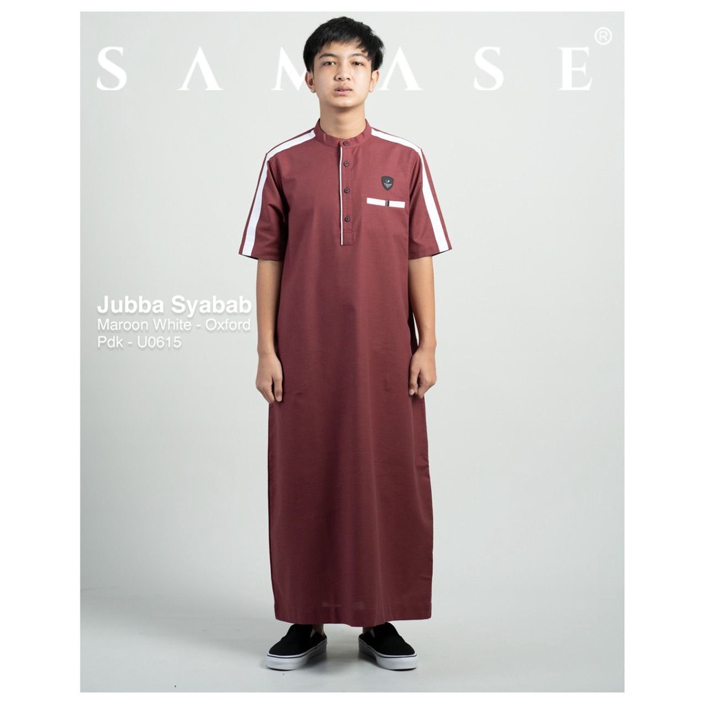 SAMASE Jubba Syabab U061 Jubah Anak Remaja Lengan Pendek Baju Samase Terbaru