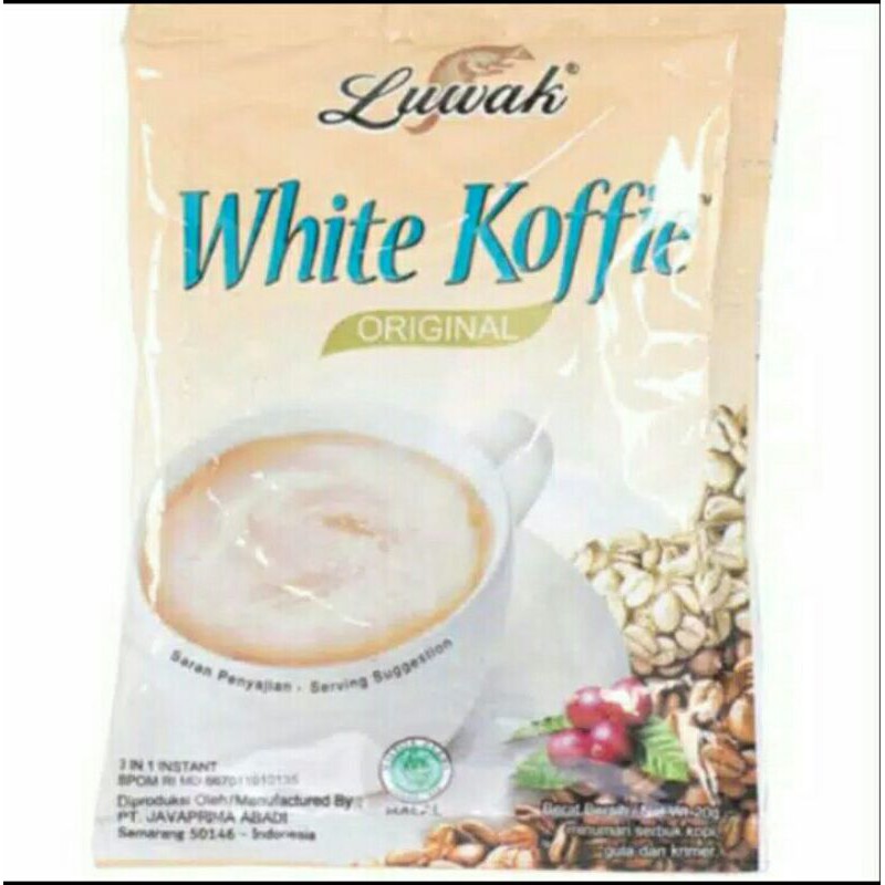 

Puri Segar Shop, Kopi Luwak White Koffie 1 Renceng 10 Pcs @20 Gram