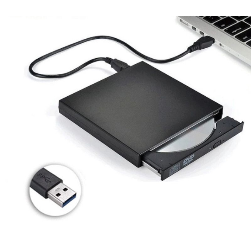 Drive Optik Eksternal USB 2.0 Slim, Kombo DVD, Pemutar ROM, Pembakar CD-RW mtech Dvd rw external