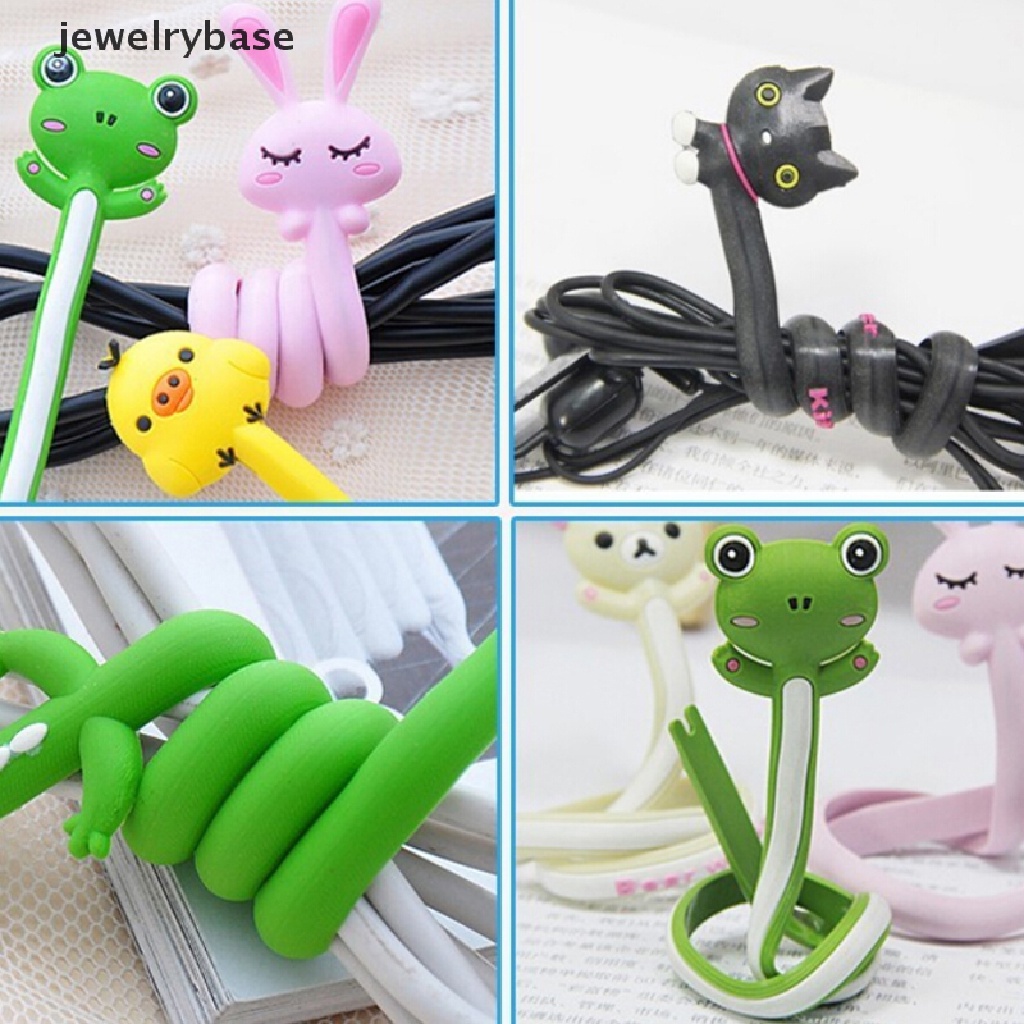 (jewelrybase) 1pc Pengikat Kabel Earphone Bentuk Binatang Lucu