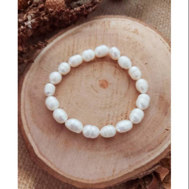 Gelang mutiara air tawar asli lombok grade A