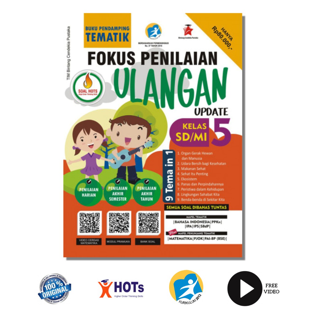 Fokus Penilaian Ulangan Kelas 5 SD/MI Update Buku Pendamping Tematik
