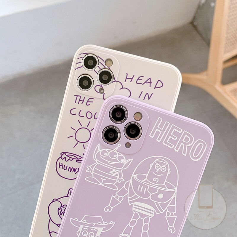 Casing Samsung A11 M11 A32 A52 A72 A50 A12 A50s A30s A02s A51 A20s A71 M40s A21s A31 A10s Cartoon Case Winnie the Pooh Funny Toys Alien Toy Story Straight Cube Cover-4