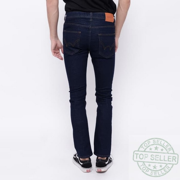 (Celana Murah) Edwin Celana Jeans LA 05 Slim Fit Pria Panjang warna Dark blue - Biru, 28 |DXT