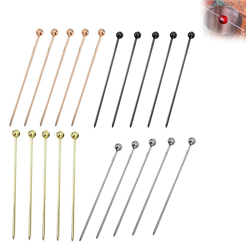 20buah Stik Cocktail Minuman Stainless Steel Reusable Wine Stirring Dapur Makan Makanan Makanan Pesta Bar Aksesori
