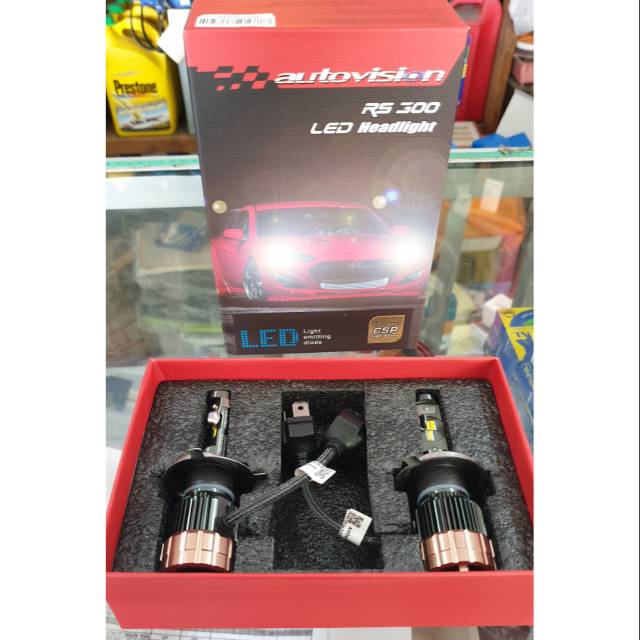 Lampu LED H4 autovision 3 warna RS300 original