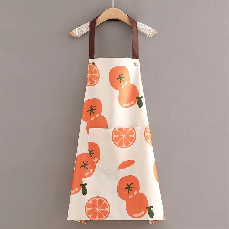 EM  Apron Celemek Masak Motif Jeruk Anti Minyak