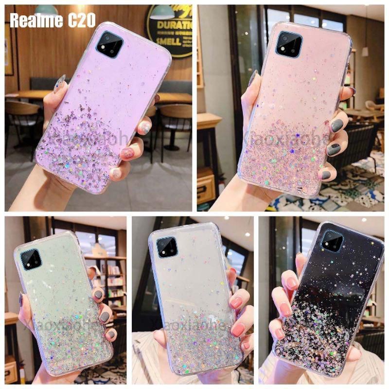 Realme 8 8 5G 8 Pro C11 C12 C15 C20 C20A C21 C21Y C25 C25S C25Y Narzo 30A SoftCase Tpu Bahan Glitter