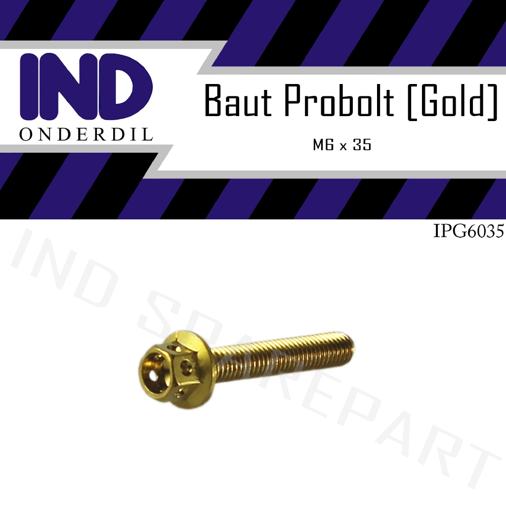 Baut-Baud Probolt-Pro Bolt Gold M6x35-6x35-6 x 35 Kunci 8-K8