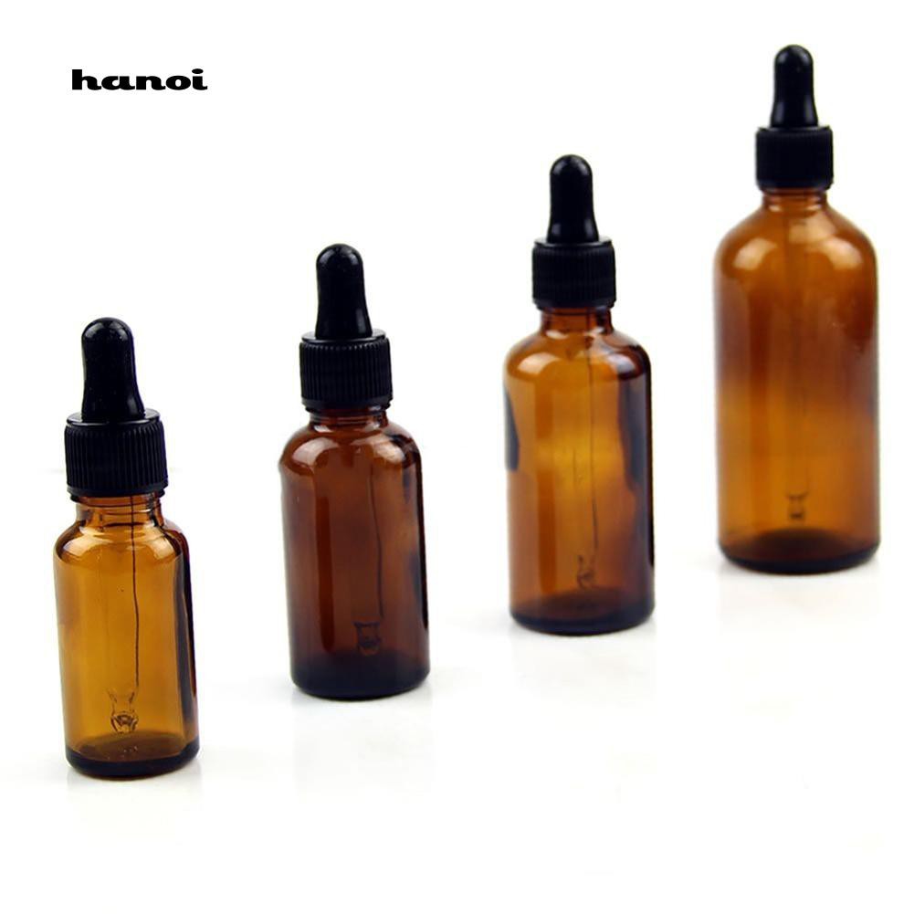 [Bayar Di Tempat]HN❤Mini 10ml-100ml Amber Glass Reagent Liquid Pipette Empty Bottle Eye Dropper