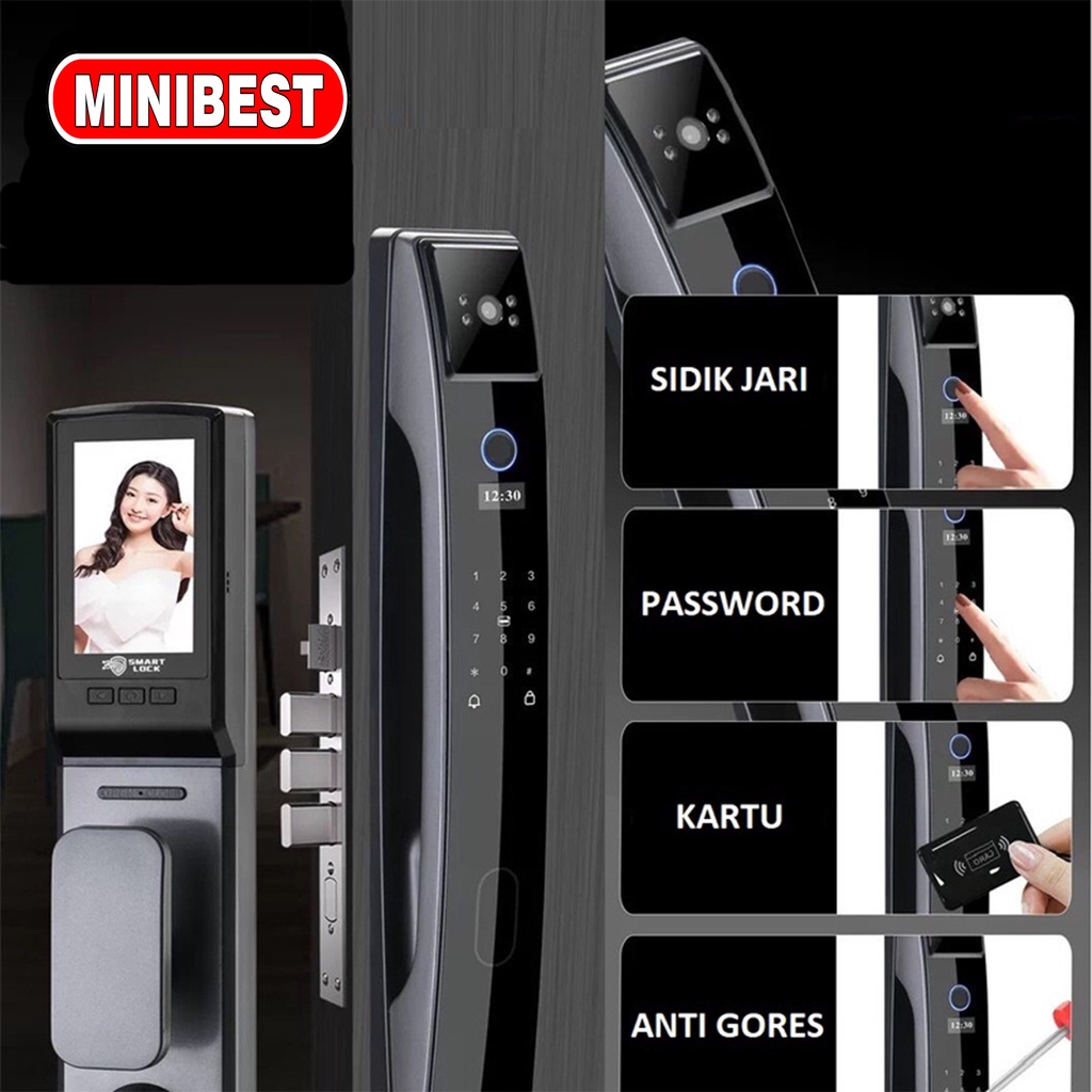 MB Smart Door Lock Door Lock Handle Fingerprint Waterprof - Kunci Pintu Digital