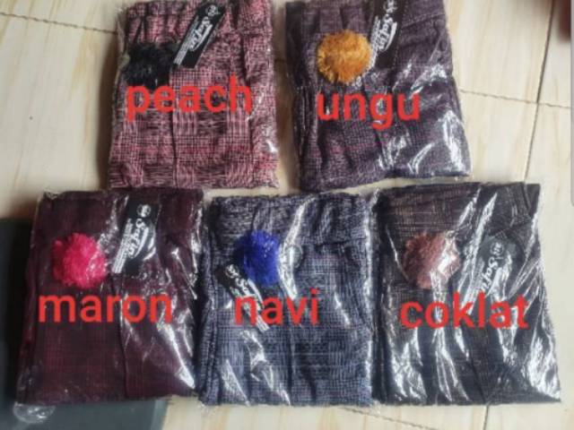 Celana kotak pants bahan scuba premium