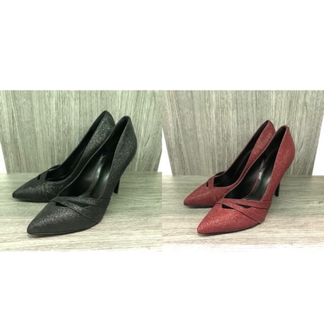 PEDRO Heels shoes wine & black original