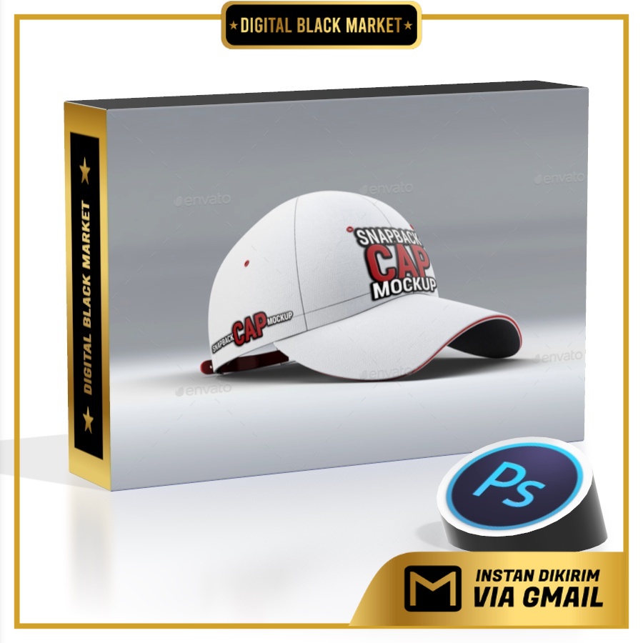 Snapback Baseball Cap Mockup - Photoshop