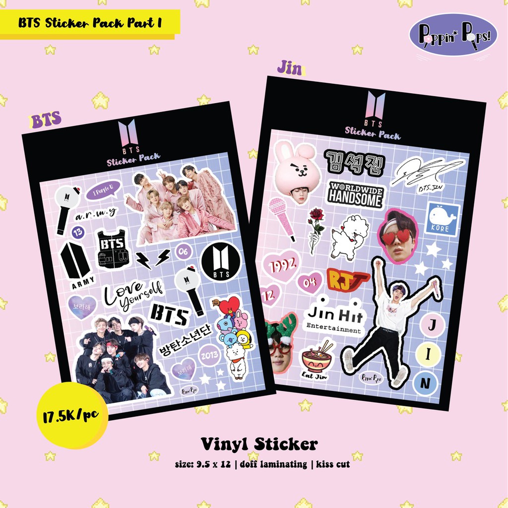 BTS Sticker Pack Part 1 (BTS & Jin)