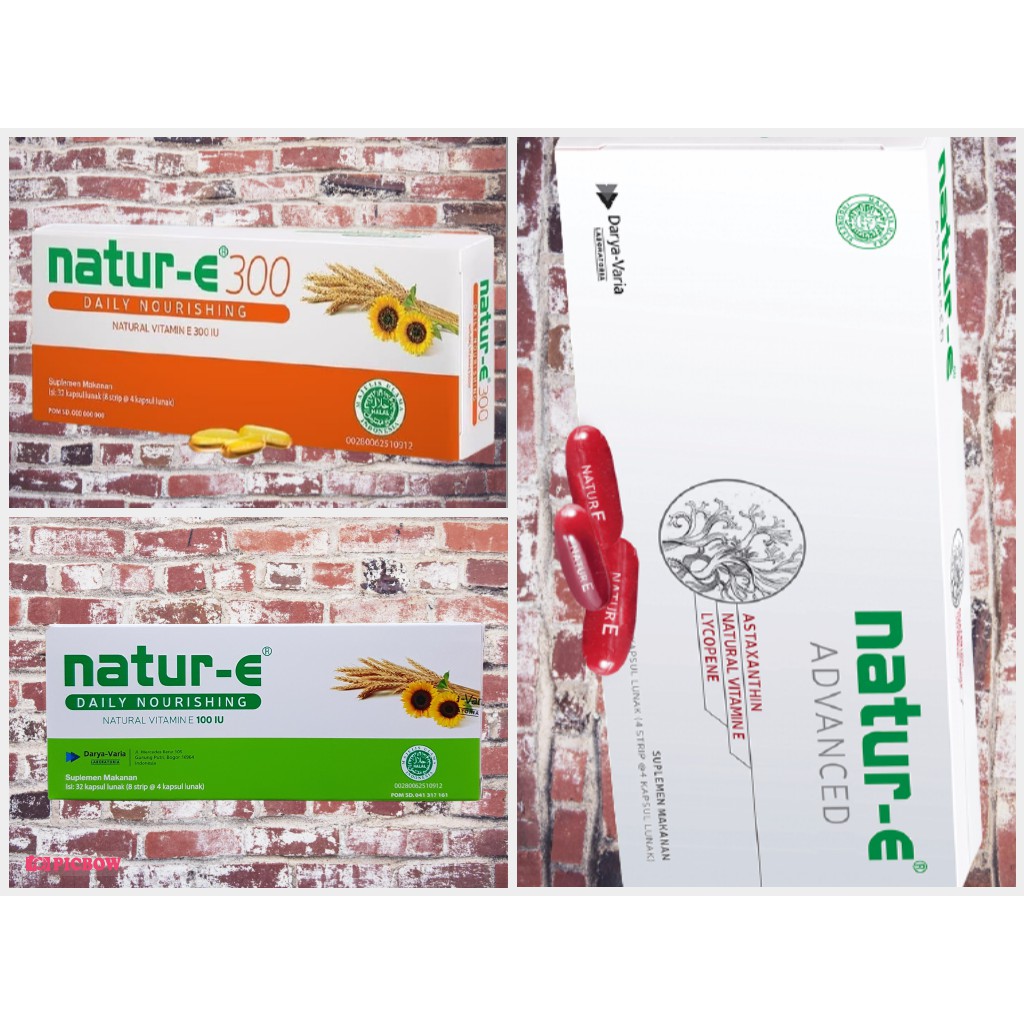 Natur E isi 32 Kapsul // 100 iu// 300 iu // Advanced
