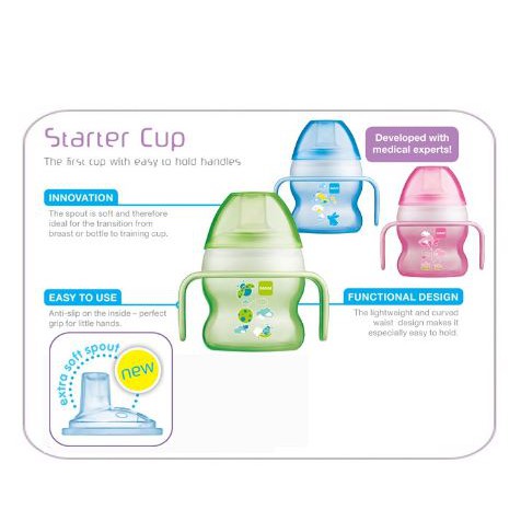 Mam Starter Cup 150ml 4m+ With Handle / Botol susu Spout / Dot Gepeng