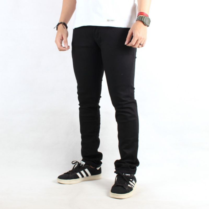 NAKENT DENIM ORIGINAL Celana Jeans Pria celana jeans slimfit warna black art ND05