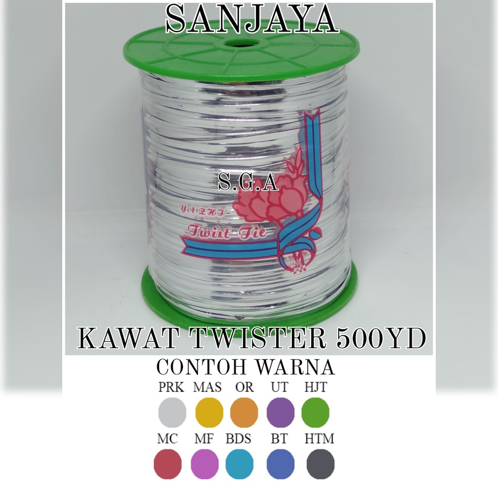 KAWAT PENGIKAT SOUVENIR / KAWAT KADO / PITA KAWAT / KAWAT LILIT / KAWAT METALIK / VARIASI KAWAT TWISTER 500YD