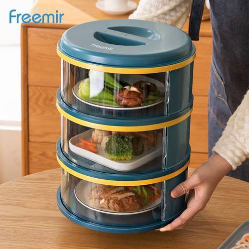 Freemir - 3 Layer Detachable Dish Cover 25 x 25 x 34 cm Blue