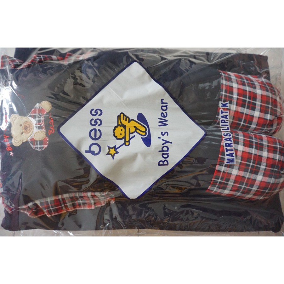 Kasur Kelambu Bayi Set Motif Kotak - Bess (Khusus Gosend)