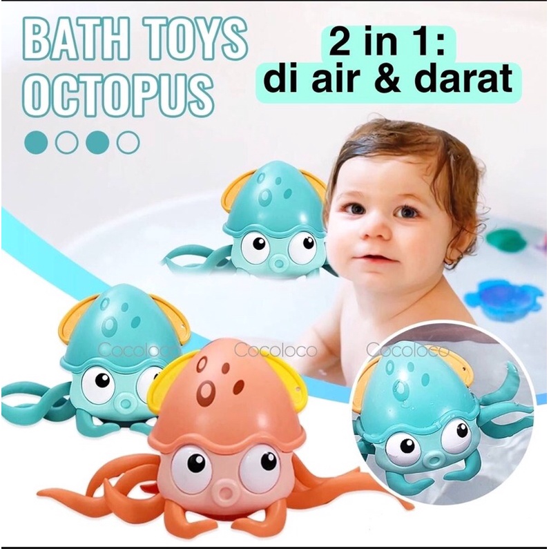 Bath Toy Walking Octopus Mainan Gurita Anak