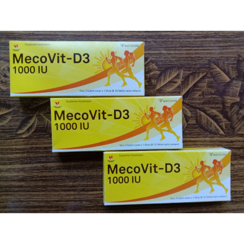 Mecovit vitamin D3 1000 IU ( 1box  isi 30tablet)