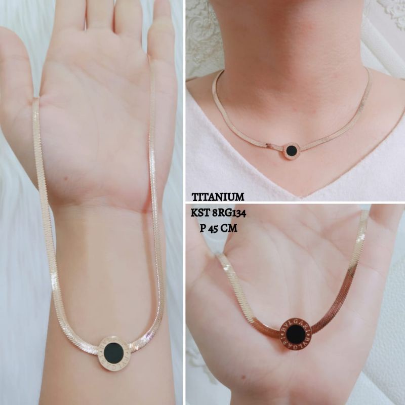 KALUNG WANITA TITANIUM BLINK KALUNG TITANIUM KEKINIAN DAN FASHION