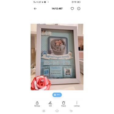 Frame Biodata Baby 3D/Frame baby biodata