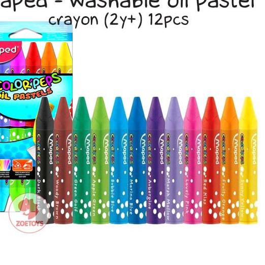 

KSII Zoetoys Maped - Washable Oil Pastel Crayon (2y+) 12pcs Spesial Order
