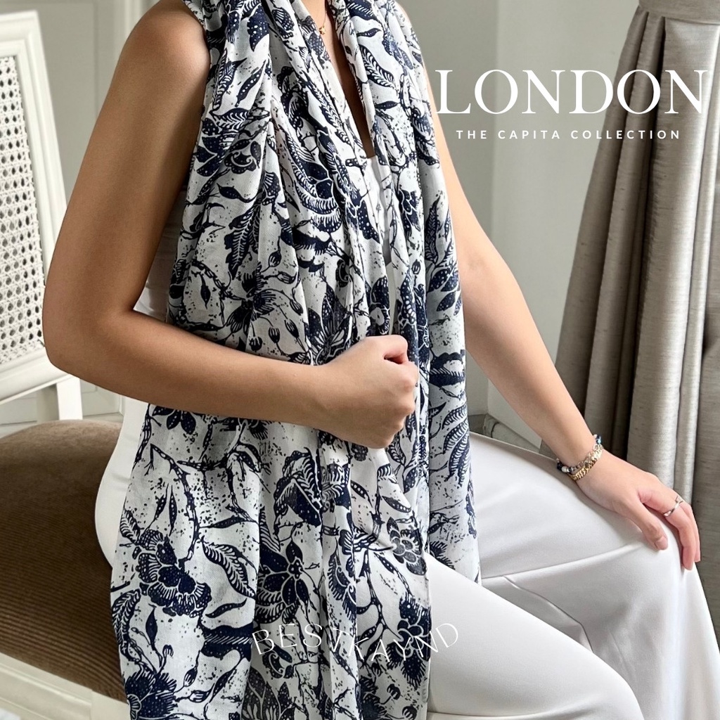 London Shawl - The Capital Collection | The Best Kaynd | Batik Selendang Hijab Syal Scarf Outer Kain