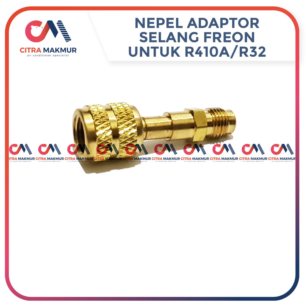 Adaptor Selang Manifold R32 R410 Konektor Connector Freon Refrigrant R 32 R 410 R410a AC Nepel R22