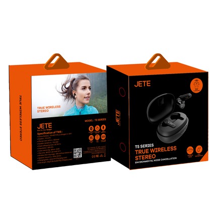 TWS I Headset Bluetooth I ANC Earphone JETE T5 - Garansi  2th