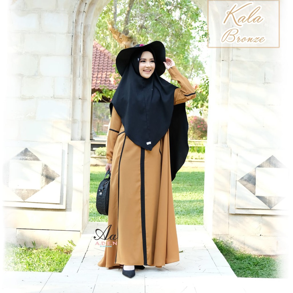 Abaya Kala Gamis Set Jilbab Wollycrepe Ori by Aden Hijab