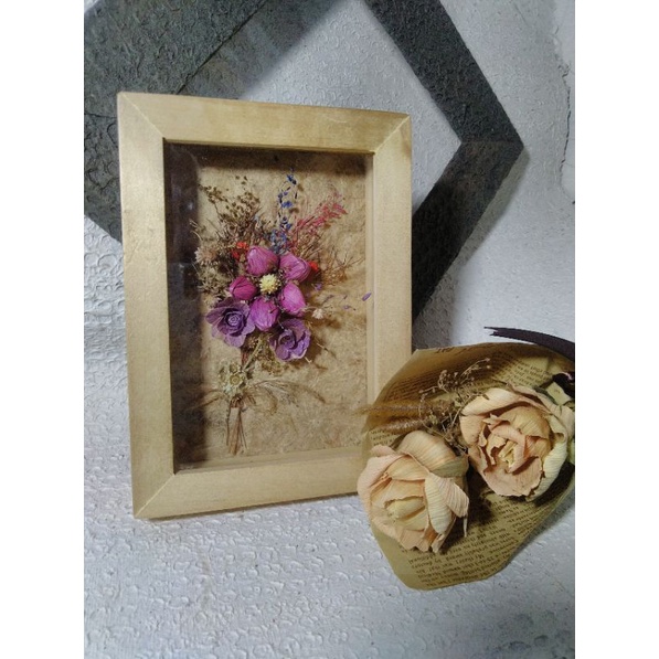 bingkai bunga,hiasan dinding,bunga kering