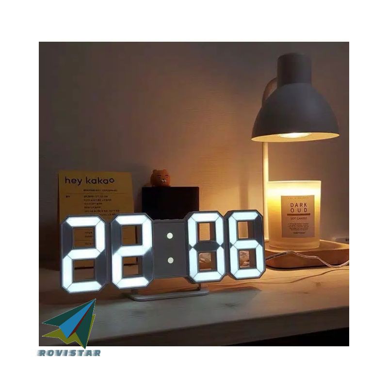 Jam Dinding Aesthetic / Jam Dinding Digital 3d Dekorasi / Jam 3d Clock Led Meja Rovistar / Jam Dindi