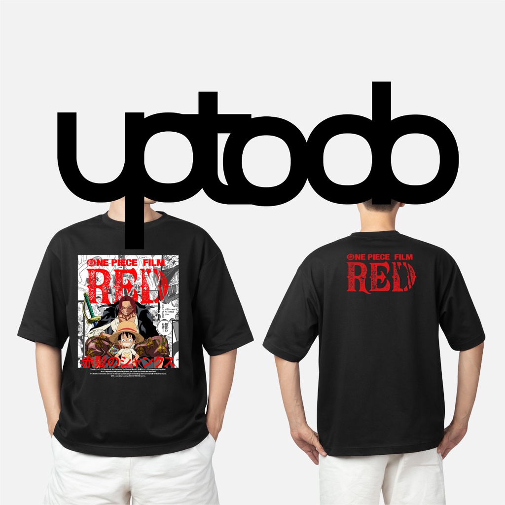 Kaos T Shirt Anime One Piece Manga Red Movie Terbaru Shank Luffy Red Movie Kaos Oversize