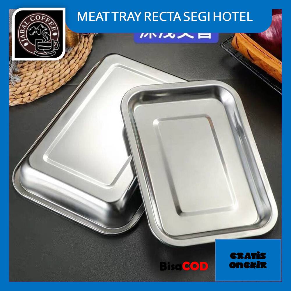 Meat Tray Stainless Steel / Meat Tray Recta Low 31 x 21 x 2,5 Cm Kode 05