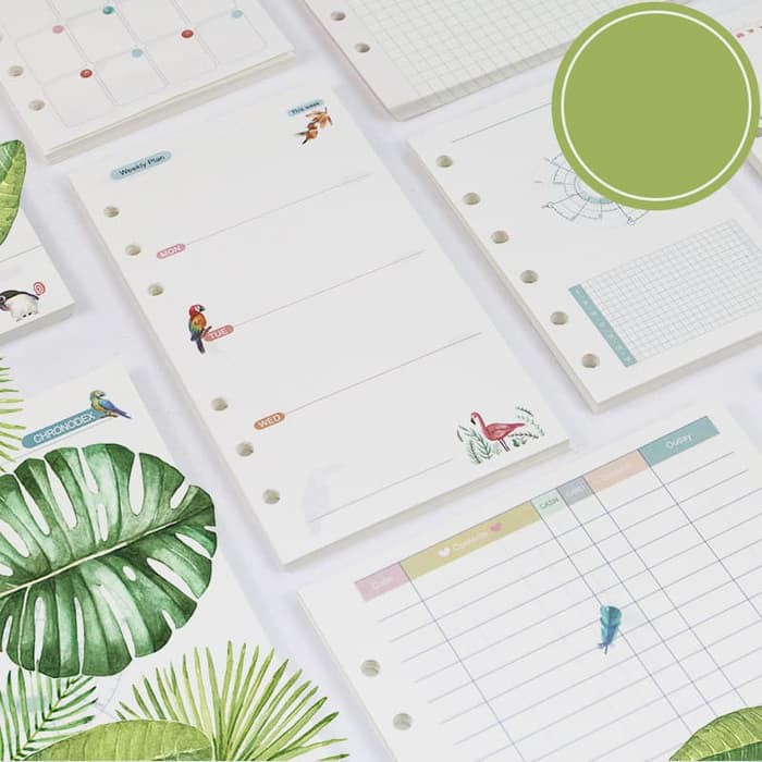 

Isi Kertas Binder - Kertas File - Kertas Note Bird Species Loose Leaf Binder Paper A6 - Kertas File