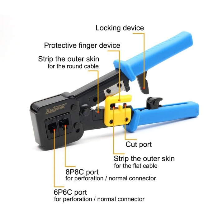 EZ tang crimping rj45 Cable Stripper untuk konektor anti gagal