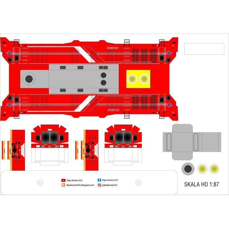Stiker Pola Kereta Api Lokomotif CC 300