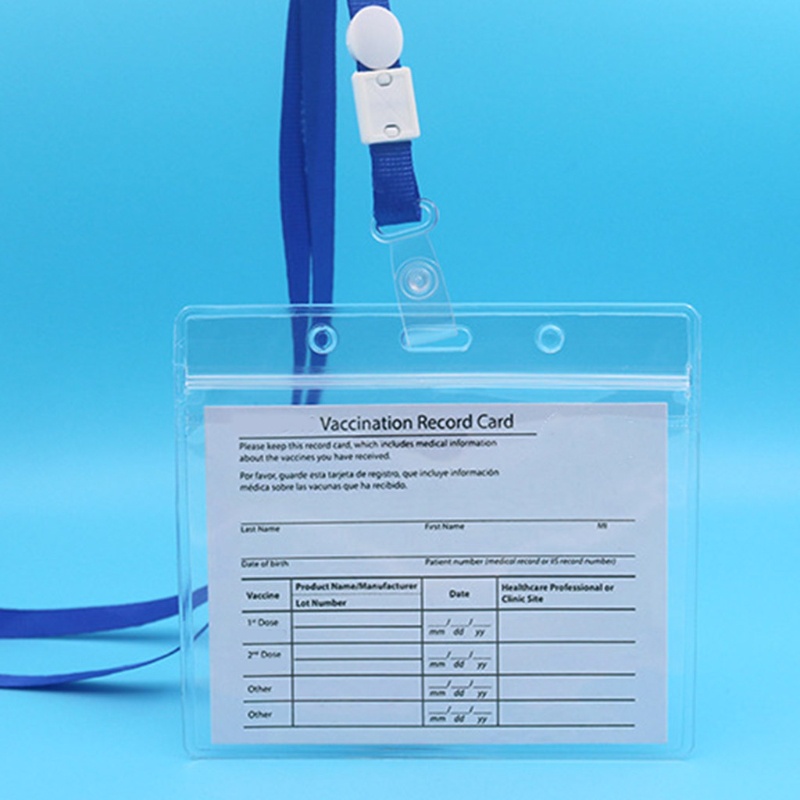 Btsg Soft Card Protector, Penahan Lencana Name Tag ID Card Tebal, PVC Cover Bening Anti Air Resealable Zip Bening PVC Sle