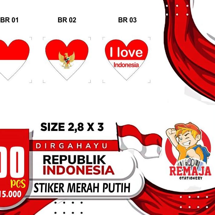 

【Cuci gudang】 stiker merah putih love isi 100pcs Grosir/5.5 SALE/5.5 Product HOT/TERLARIS/「⭐Terbaru 3.3」