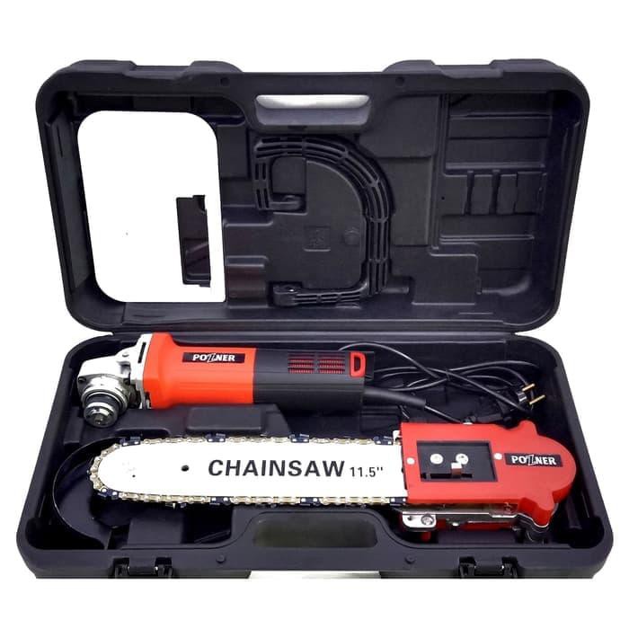 rismanheruadi077- Chainsaw Mesin Gergaji Tangan Adapter Gerinda Kit Mini Chain Saw Gc500 Murah