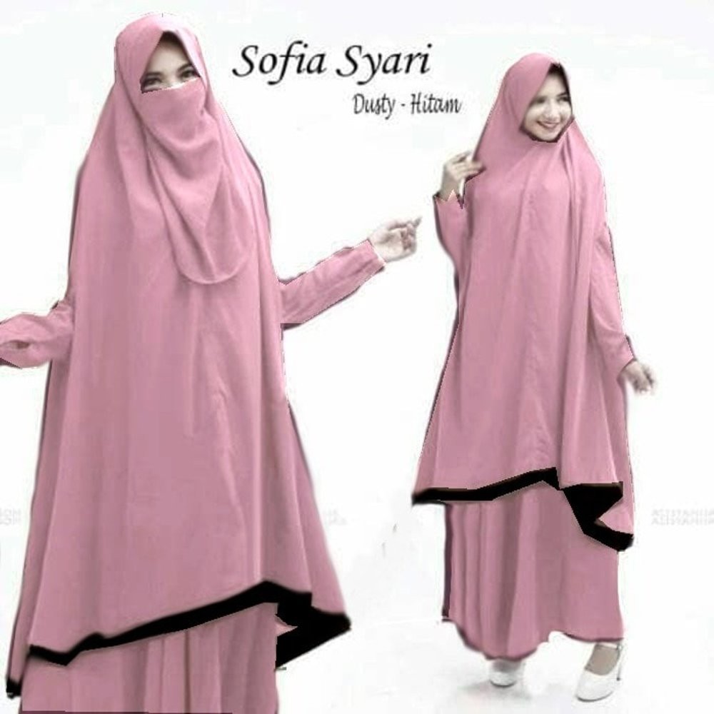 Baju Muslim Sofia Cadar Syari Bergo