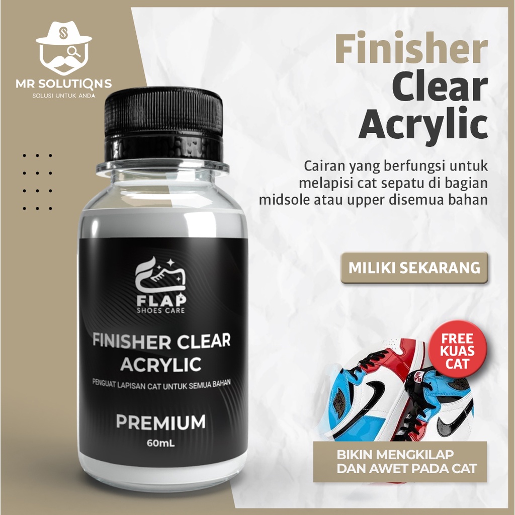 Finisher Clear Cat Pelapis Cat Akrilik Sepatu Akrilik Set 24 Warna Hitam Putih Maries Murah Cat Sepa