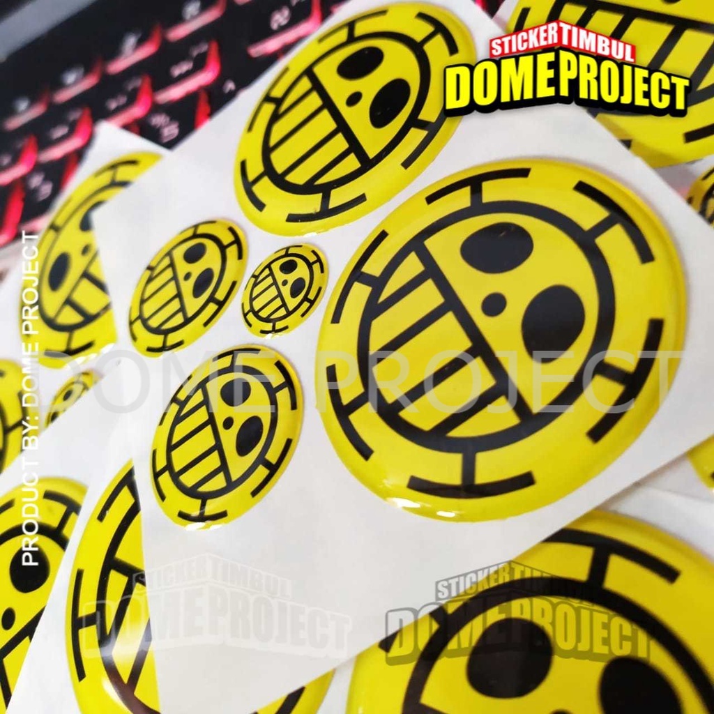 STIKER MOTOR TIMBUL EMBLEM LOGO ANIME TRAFARGAL LAW YAMAHA AEROX NMAX LEXI SET AESTHETIC KEREN