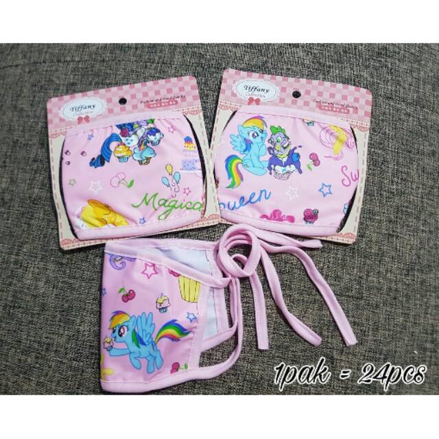 Masker mulut kain motif my little pony