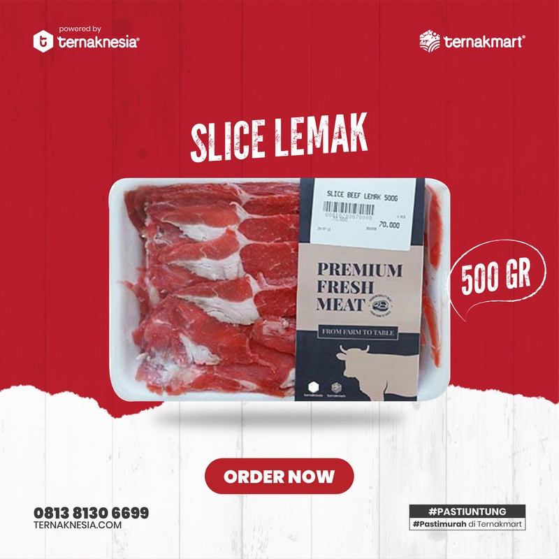 

TERNAKMART Daging Sapi Slice Lemak 500gr