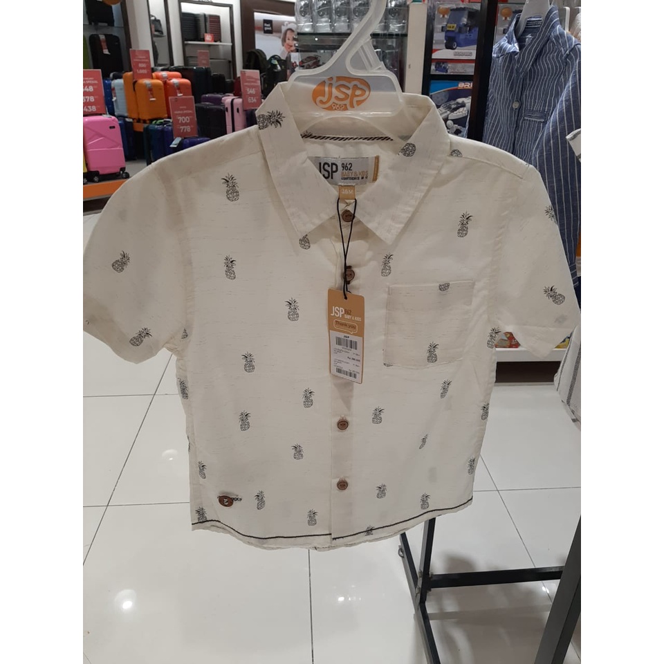 JSP 962 Baju Kemeja Anak Laki Laki Lengan Pendek Baby Usia 12-36 Bulan Original